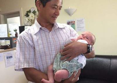 Richard Zeng and baby