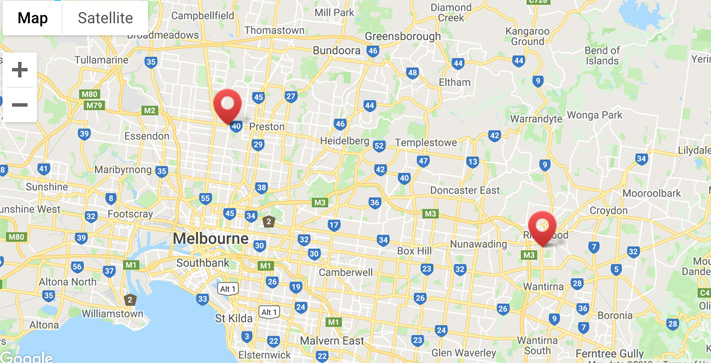 Map of Almond wellness centre clinics Map of Almond wellness centre clinics