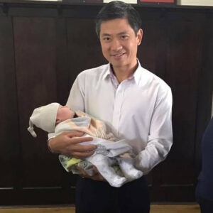 Dr Zeng with clinic baby