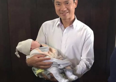 Fertility acupuncturist Dr Zeng with baby