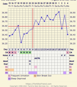 BBT chart