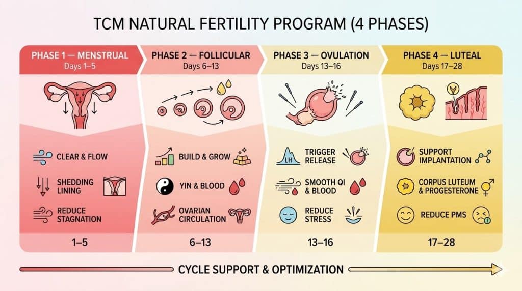 Natural Fertility Acupuncture Melbourne 2 TCM 4-phase cycle treatment for natural fertility